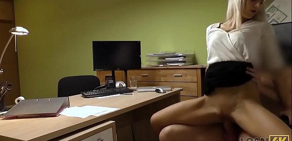  LOAN4K. Cutie has to spread legs in office for solving her problems